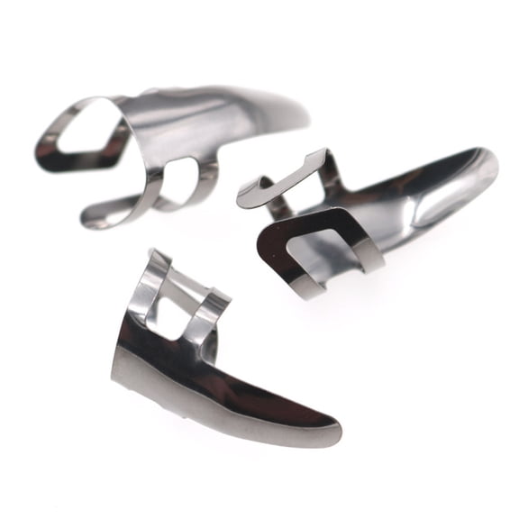 REOFLYUP 9Pcs Forefinger Single Pick for Guitar with Comfortable Ergonomic Stainless Steel Design
