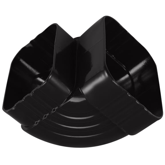REOFLYUP Black Aluminum Alloy Downspout Elbow, Right Angle Connector for Rain Gutter Pipe