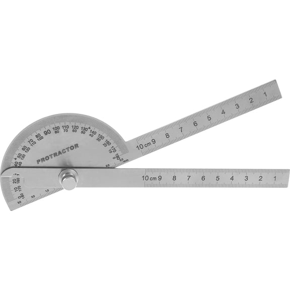 REOFLYUP Measurement Tool Swing Arm Protractor Silver 1Pcs