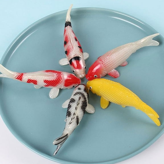 REOFLYUP Assorted Color Tiny Plastic Fish for Aquarium Decoration and Photography Props PVC Material Variety of Styles 6pcs