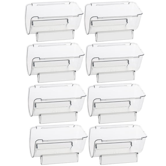 REOFLYUP Clear Acrylic Wine Rack Bottle Holder for Home Use, Stackable Whisky Display Stand, 8-Piece Set, Back to School