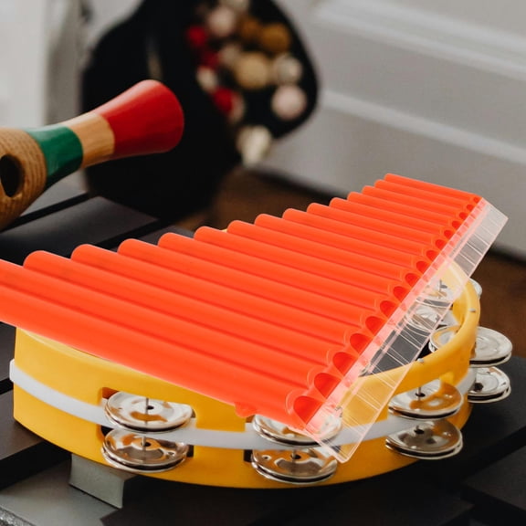 REOFLYUP Beginner Pan Flute Key C 16 Pipes with Music Book Portable Music Instrument
