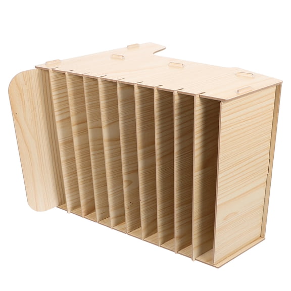 REOFLYUP Wooden Phone Organizer Station for Desk with Large Mail and Bill Storage