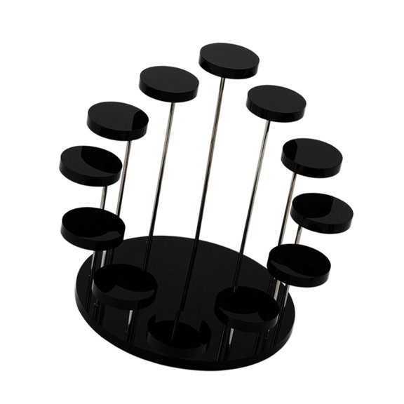 REOFLYUP Acrylic Ring Storage Rack Black for Dresser Decoration and Display