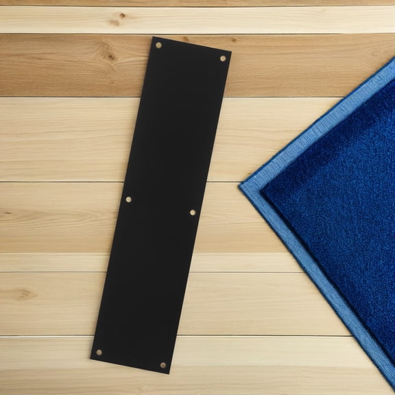 REOFLYUP Black Stainless Steel Kick Plate Cover for Door Skirting Board Protection in Home and Office