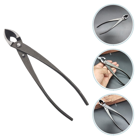REOFLYUP Bonsai Pruning Scissors with Ergonomic Grip, Stainless Steel Gardening Tool for Bonsai Shaping, Dark Grey, 1 Piece