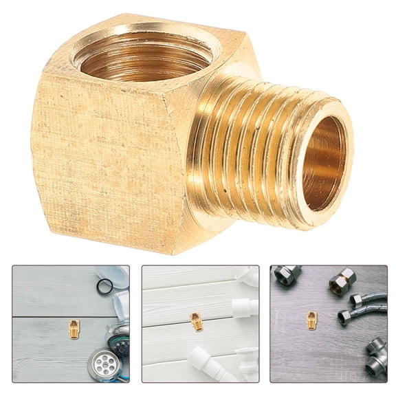 REOFLYUP Golden Brass 90 Degree Elbow Pipe Fitting with Leakproof Seal for Versatile Pipeline Applications