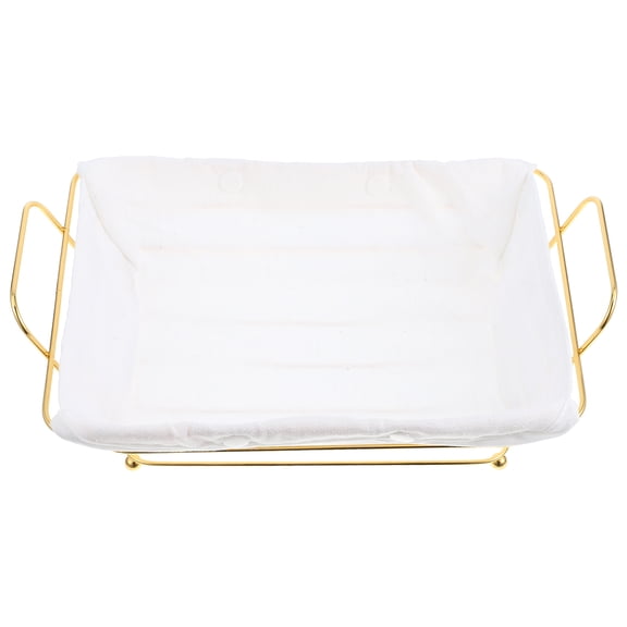 REOFLYUP Bread Boxes Storage Basket Golden Iron Rectangular Pantry Shelf 1Pcs