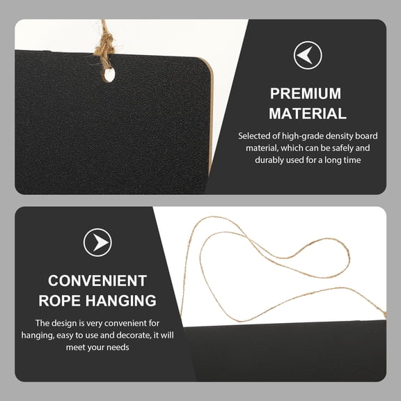 REOFLYUP Chalk Sign Hanging For Home Decoration Black Density Board 1Set