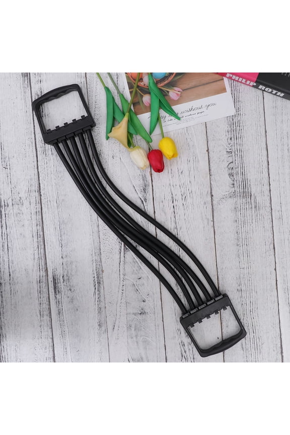 Black Dual Purpose Chest Expander with Arm Pulling Resistance for Sports Use