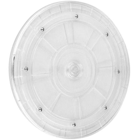 REOFLYUP Clear Acrylic Rotating Turntable for Kitchen Countertop Transparent 360 Degree Spice Storage Organizer