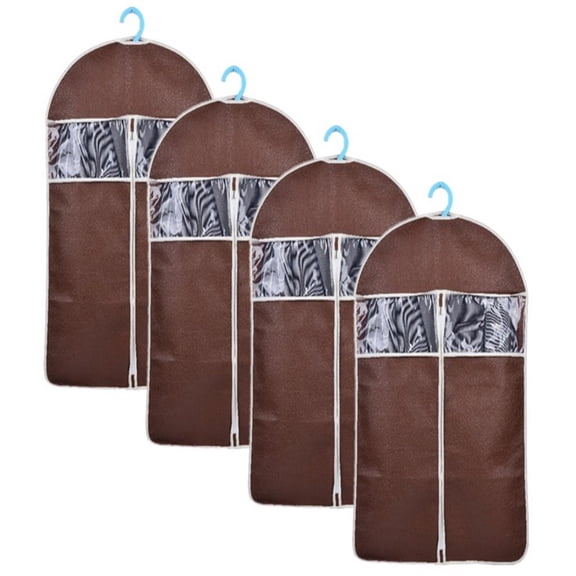 REOFLYUP Coffee Clothes Cover Garment Organizer Bag with Self-Correcting Zipper and Transparent Window