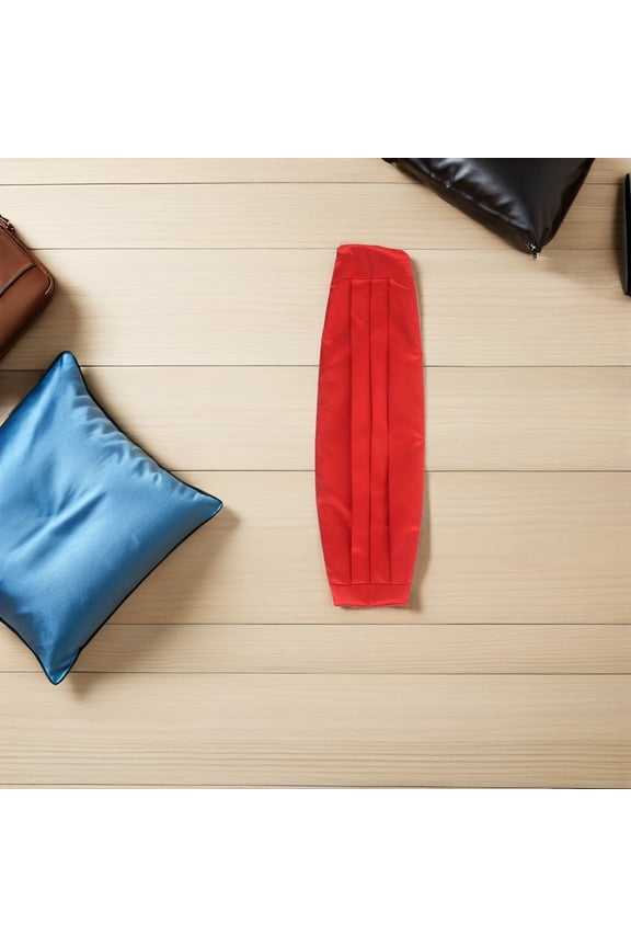 Comfortable Adjustable Red Satin Cummerbund for Formal Party and Wedding Use