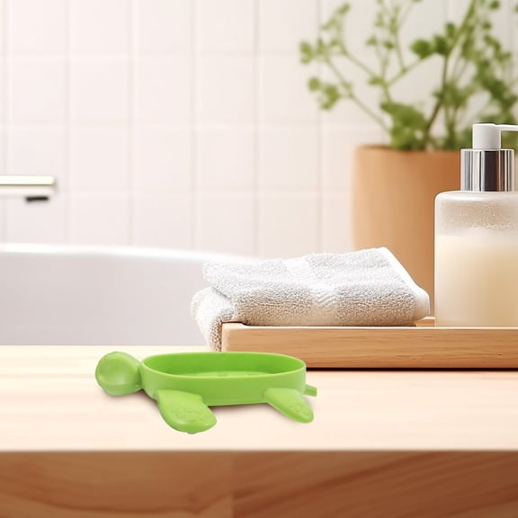 REOFLYUP Compact Turtle-Shaped Soap Dish for Bathroom Sink with Efficient Drainage and Stylish Design