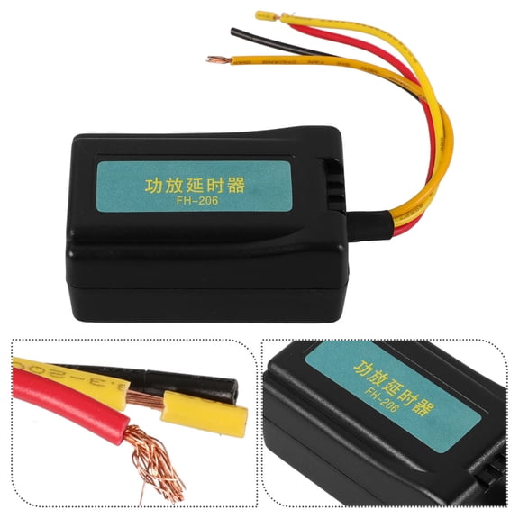 REOFLYUP Digital Timer Relay 12V for Car Audio Black ABS Delay Timer Module with Easy Installation