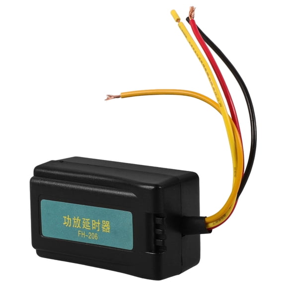 REOFLYUP Electric Delay Timer Switch for Car Audio System Speaker Controller Black