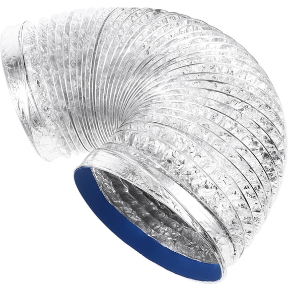 REOFLYUP Flexible Plated Silver Aluminum Ventilation Hose with Corrosion Resistant Wire Helix Fire Proof Coating for Hvac