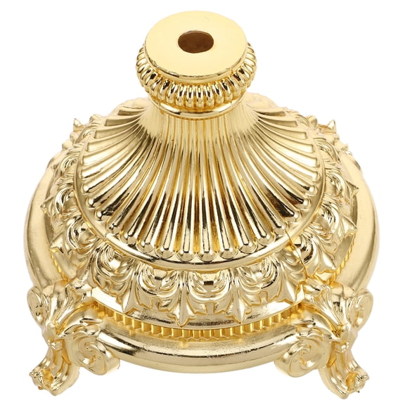 REOFLYUP Golden Alloy Table Base for Vase Display Rustic Metal Flower Pot Stand for Elegant Decor