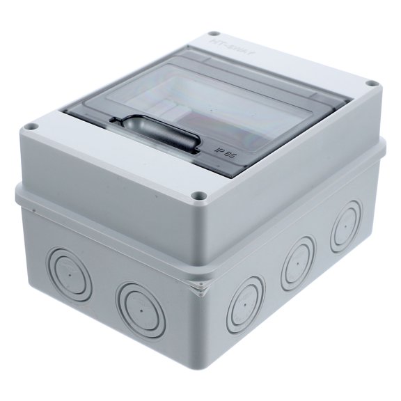 REOFLYUP Grey Waterproof Distribution Protection Box Durable Circuit Breaker Box with Window for Easy Inspection