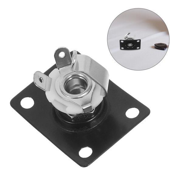 REOFLYUP Guitar Stereo Jack Socket Black for Musicians and Instrument Technicians 1Pcs