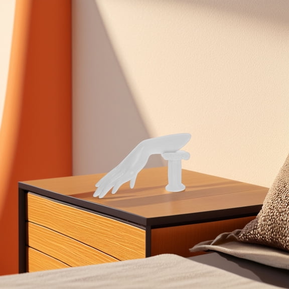 REOFLYUP Hand Holder Display Stand with Simple Design in White PP for Home and Store