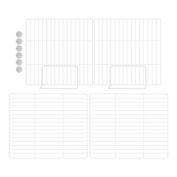 REOFLYUP Adjustable White Freezer Shelf Divider Rack with Mesh Design for Efficient Bulk Storage and Enhanced Airflow