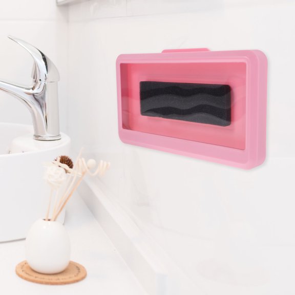 REOFLYUP Pink Waterproof Shower Phone Holder Wall Mount Box for Bathroom and Kitchen with Strong Load Bearing