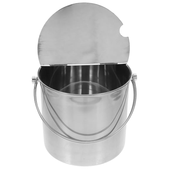REOFLYUP Ice Bin Stainless Steel Round Flip Lid Design 1Pack