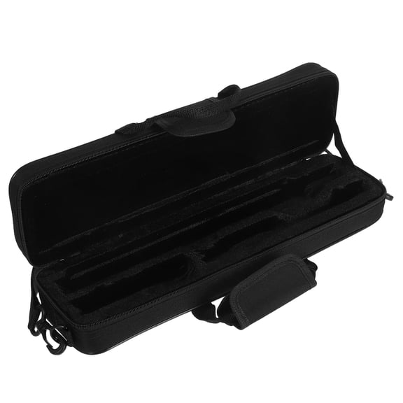 REOFLYUP Oxford Cloth Flute Carrying Bag with Adjustable Shoulder Strap, Black Storage Case