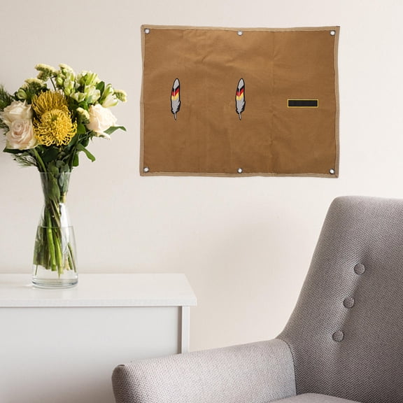 REOFLYUP Foldable Khaki Patch Display Case with Badge Panel for Decorative Hanging and Organized Display