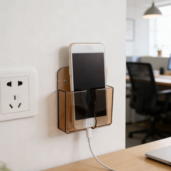 REOFLYUP Mobile Phone Wall Mounted Holder Khaki Pc Efficient Cable Management 4Pcs