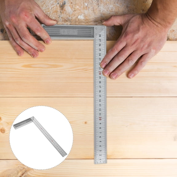REOFLYUP L-Square Ruler Metal Carpenter Square with Clear Numbers for Accurate Measurement