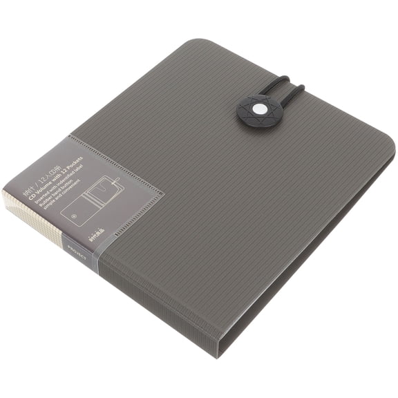 REOFLYUP Grey Cd Binder Storage Case with Buckle Rope and Scratch Protecting Inner Lining for Media