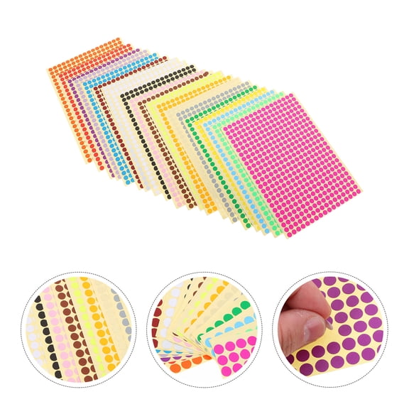 REOFLYUP Small Round Colored Sticky Dot Stickers Self Adhesive for Item Sorting and Room Decoration