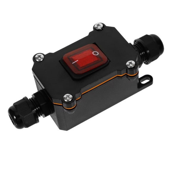 REOFLYUP Outdoor Inline Cord Switch Black Waterproof Toggle Switch Replacement for High Power Appliances