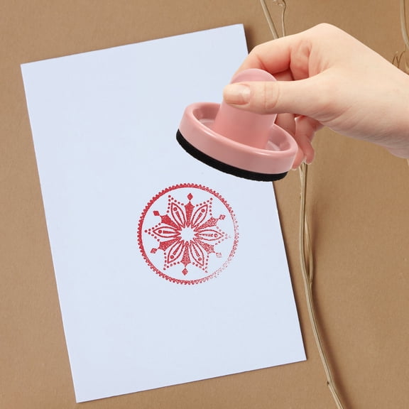 REOFLYUP Pink Multi Purpose Stamp Block Pressing Tool for DIY Card and Scrapbooking Projects