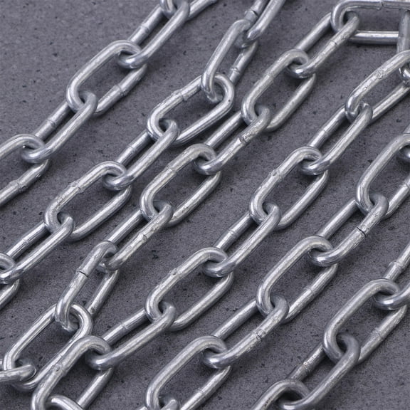 REOFLYUP Plated Silver Coil Chain Link Iron Chain for General Purpose Hanging and Gate Security
