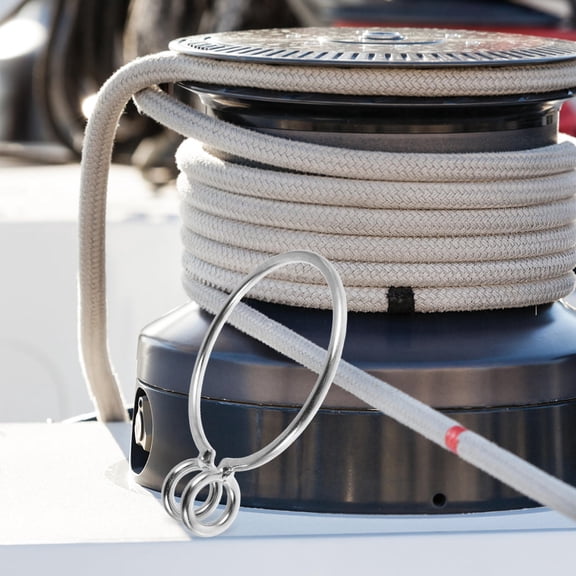 REOFLYUP Plated Silver Stainless Steel Anchor Retrieval Ring for Boats with Practical Wear Resistant Material
