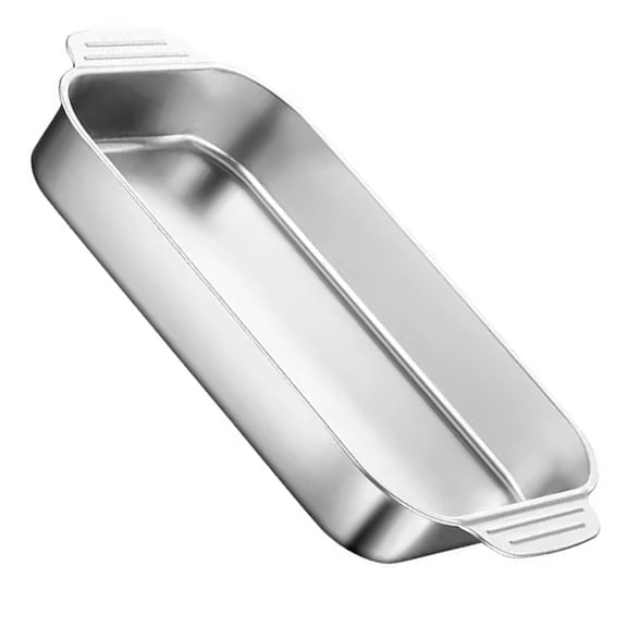 REOFLYUP Plated Silver Stainless Steel Baking Pan Rectangle Oven Tray for Roasting Fish Vegetables