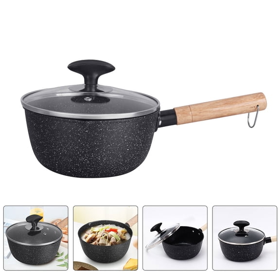 REOFLYUP Nonstick Portable Cooking Pot with Lid, Saucepan for Kitchen and Outdoor Use