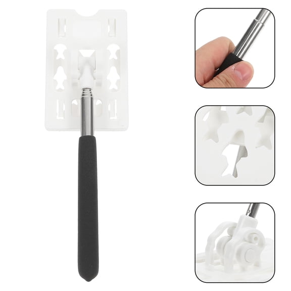 REOFLYUP Telescopic Parking Pass Card Holder, Multi-Functional ABS and Stainless Steel Parking Tool, 1 Pack