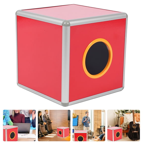 REOFLYUP Raffle Tickets Box Square Aluminum Alloy 1Set 15.7*15.7*15.7in