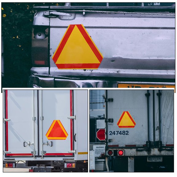 REOFLYUP Roadside Triangle Reflectors Triangle Reflective Sign Orange Paper 1Set