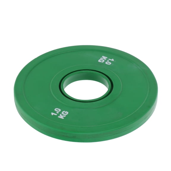 REOFLYUP Rubber Training Weight Plate 1Kg Colored for Barbell with Precise Calibration