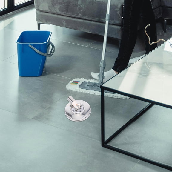 REOFLYUP Plated Silver Mop Replacement Base with Universal Fit for Spinning Mop Head Easy Installation