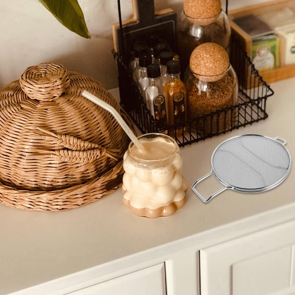 REOFLYUP Stainless Steel Splash Guard for Frying Pan with Dual Layer Mesh Perfect for Home Use
