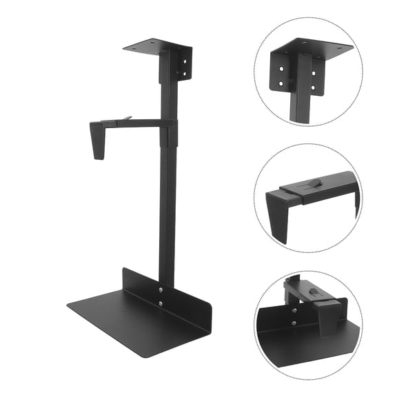 REOFLYUP Standing Desk Pc Mount Metal Bracket for Computer Tower with Stable Support Black