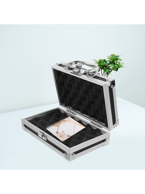 Aluminum Alloy Black Portable Shockproof Tool Storage Briefcase