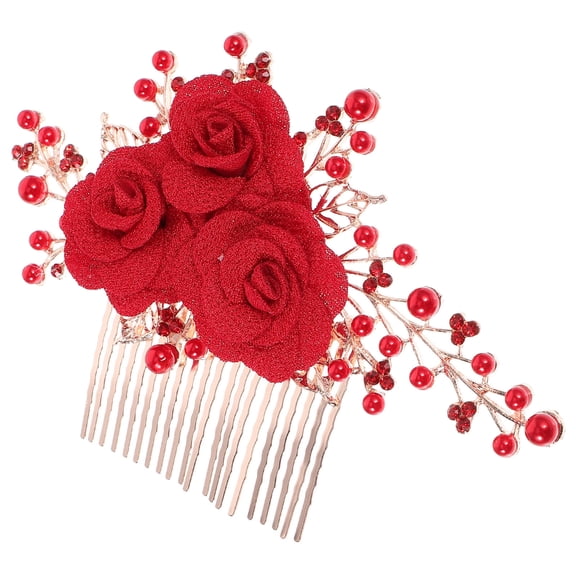 REOFLYUP Sturdy Hair Comb for Women Bridal Hair Side Comb in Fabric 1Pack