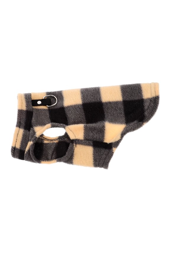 Stylish Checked Dog Winter Vest with D Ring for Easy Leash Attachment and Pet Comfort